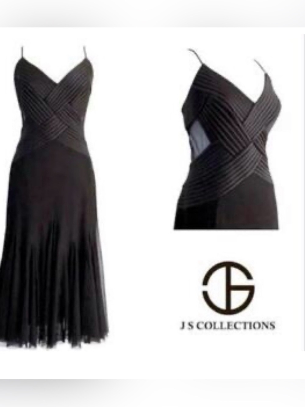 Black long dress Prom JS Collections Sleeveless Gown